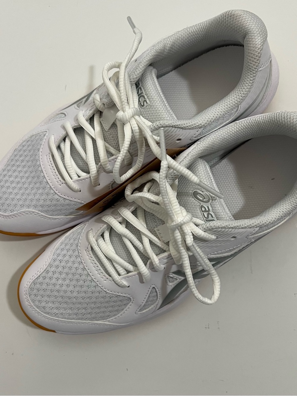 ASICS Women's Upcourt 6 Volleyball Shoes White & Silver Size 8.5 New - Picture 7 of 13